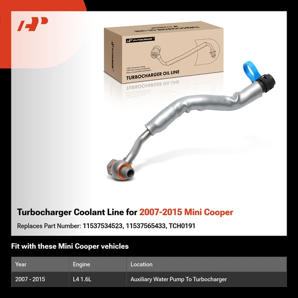 Turbocharger Coolant Line for 2007-2015 Mini Cooper