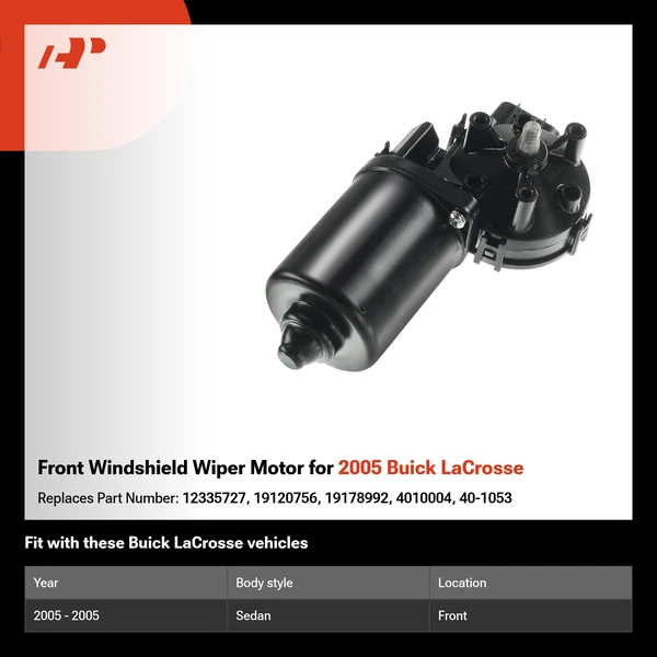 Front Windshield Wiper Motor for 2005 Buick LaCrosse
