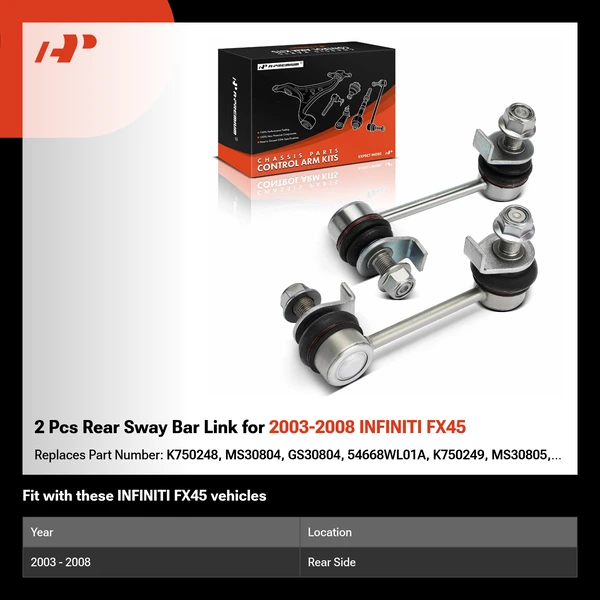 2 Pcs Rear Sway Bar Link for 2003-2008 INFINITI FX45