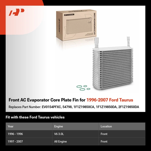 Front AC Evaporator Core Plate Fin for 1996-2007 Ford Taurus