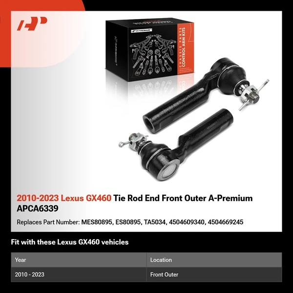 2010-2023 Lexus GX460 Tie Rod End Front Outer A-Premium APCA6339