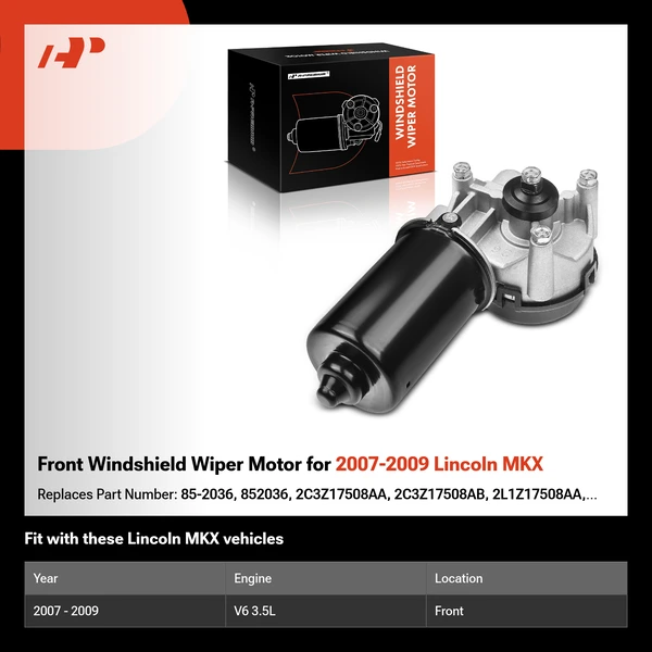Front Windshield Wiper Motor for 2007-2009 Lincoln MKX