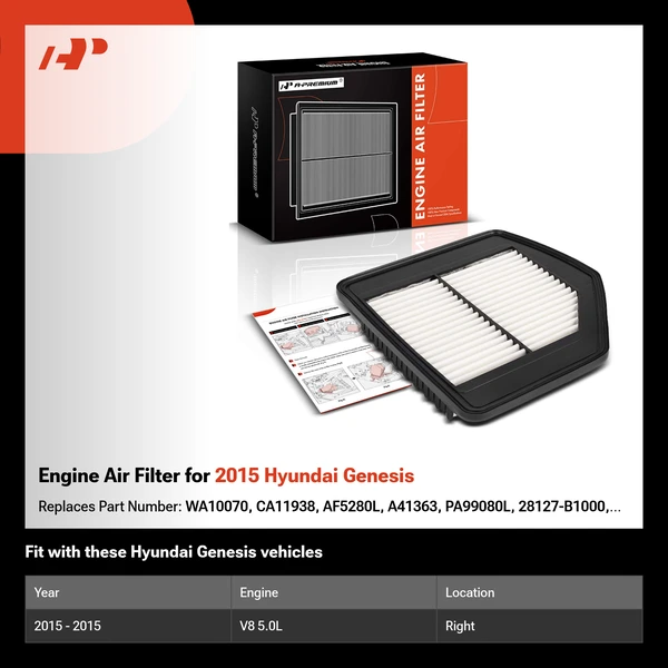 Engine Air Filter for 2015 Hyundai Genesis