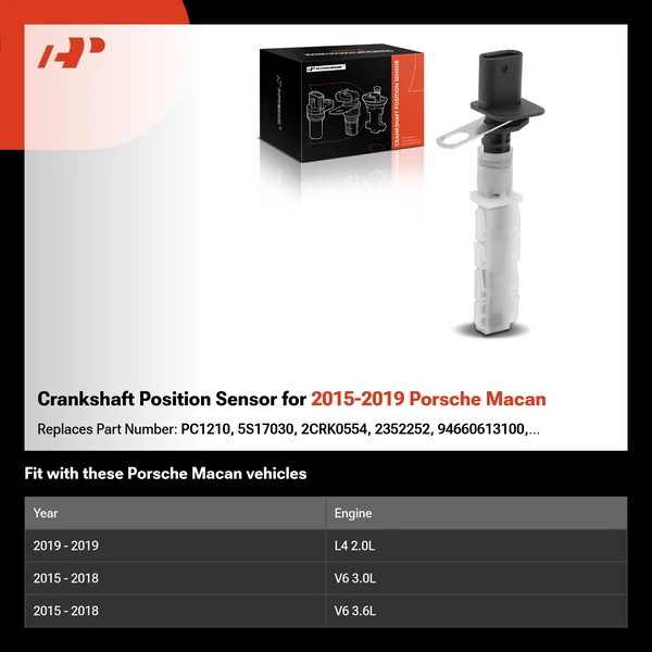 Crankshaft Position Sensor for 2015-2019 Porsche Macan