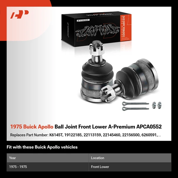 1975 Buick Apollo Ball Joint Front Lower A-Premium APCA0552