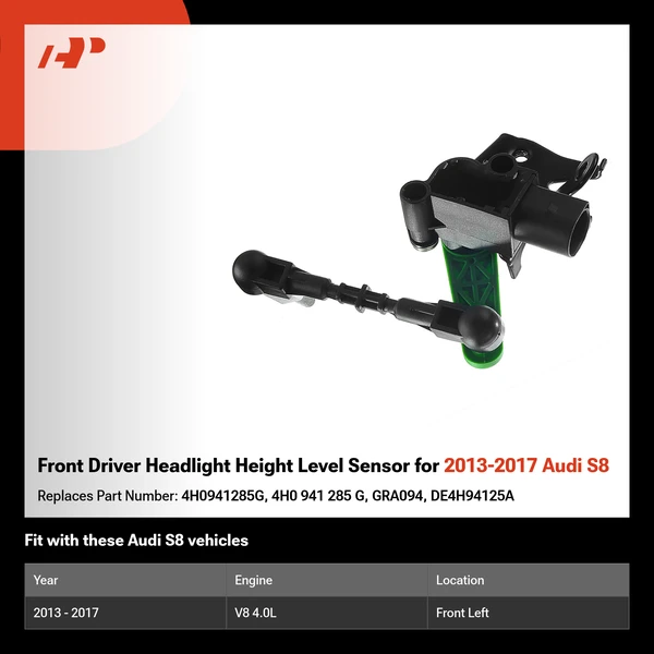 Front Driver Headlight Height Level Sensor for 2013-2017 Audi S8