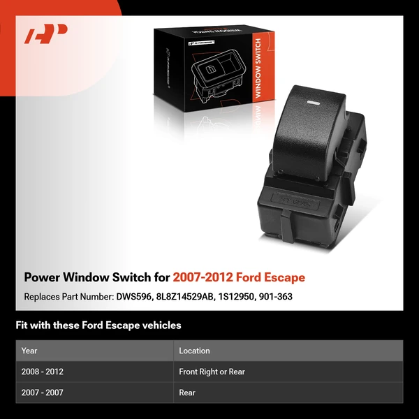 Power Window Switch for 2007-2012 Ford Escape