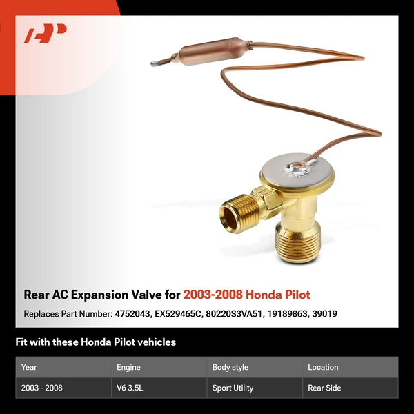 Rear AC Expansion Valve for 2003-2008 Honda Pilot