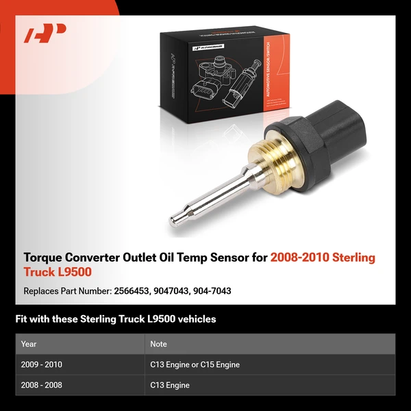 Torque Converter Outlet Oil Temp Sensor for 2008-2010 Sterling Truck L9500