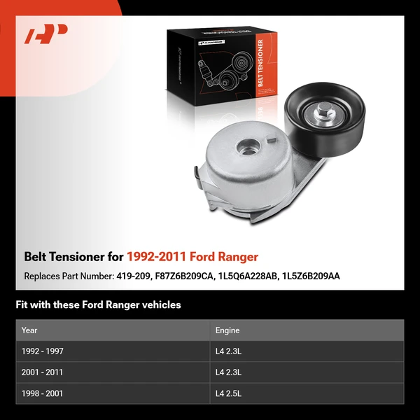 Belt Tensioner for 1992-2011 Ford Ranger