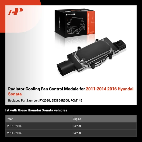 Radiator Cooling Fan Control Module for 2011-2014 2016 Hyundai Sonata