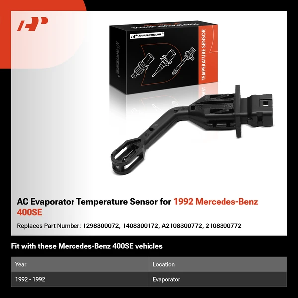 AC Evaporator Temperature Sensor for 1992 Mercedes-Benz 400SE