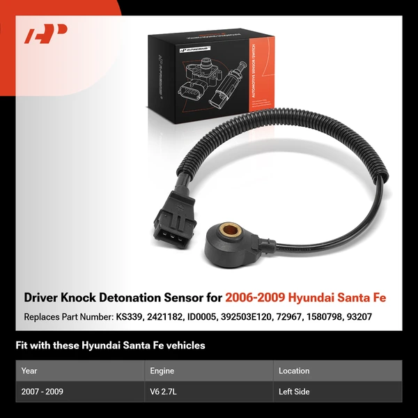 Driver Knock Detonation Sensor for 2006-2009 Hyundai Santa Fe