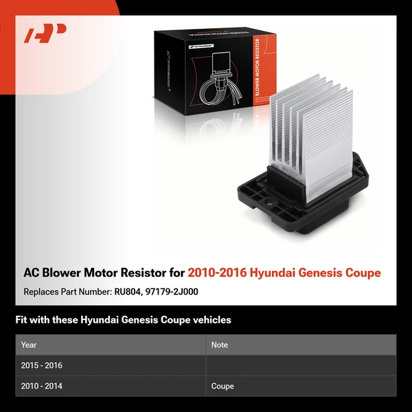 AC Blower Motor Resistor for 2010-2016 Hyundai Genesis Coupe