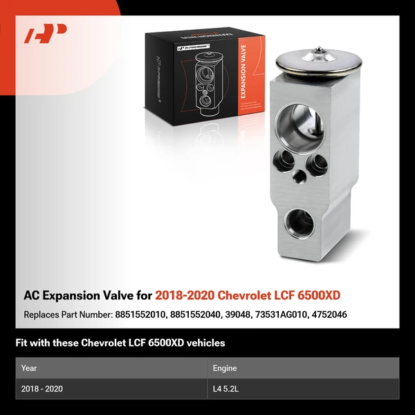 AC Expansion Valve for 2018-2020 Chevrolet LCF 6500XD