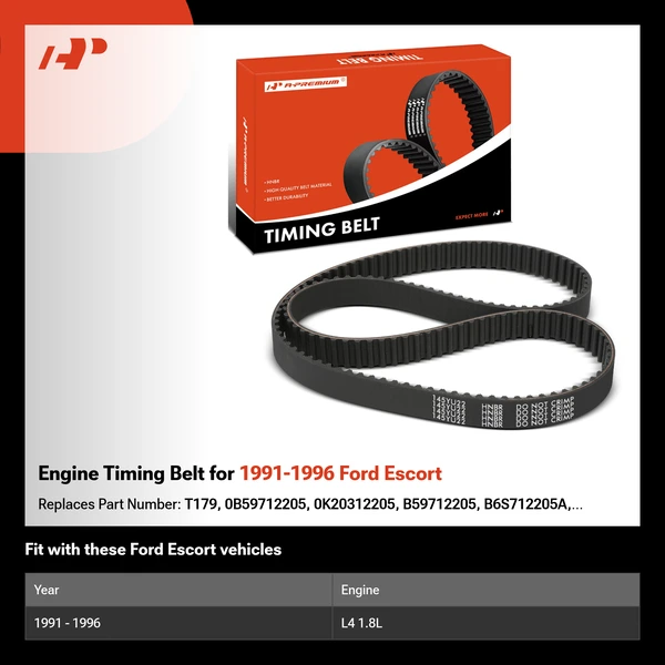 Engine Timing Belt for 1991-1996 Ford Escort