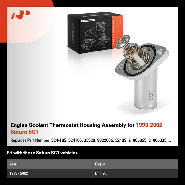 Engine Coolant Thermostat Housing Assembly for 1993-2002 Saturn SC1