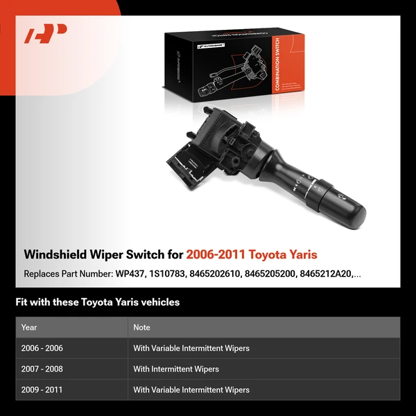Windshield Wiper Switch for 2006-2011 Toyota Yaris