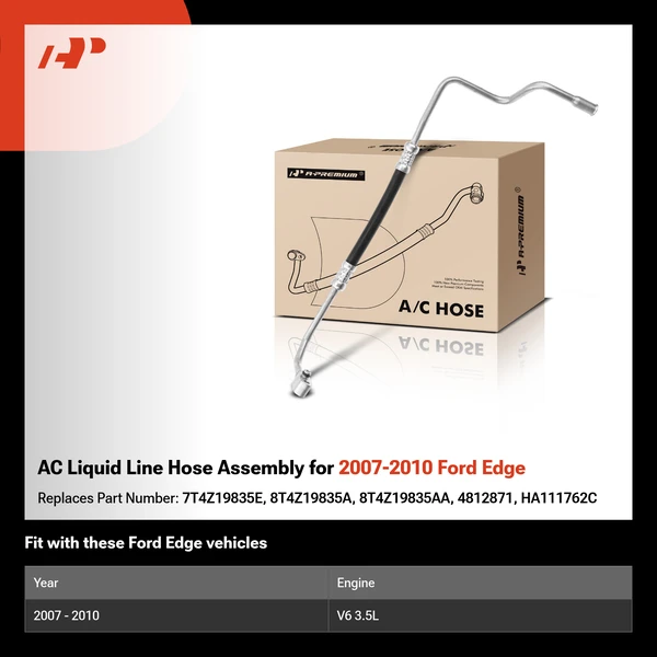 AC Liquid Line Hose Assembly for 2007-2010 Ford Edge