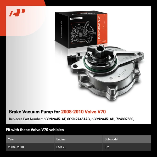 Brake Vacuum Pump for 2008-2010 Volvo V70