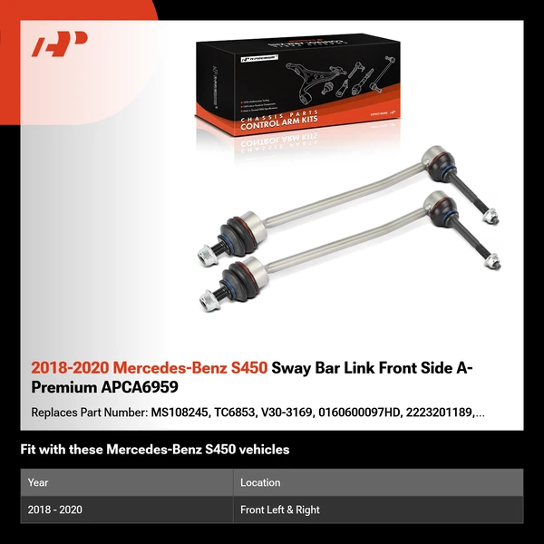 2018-2020 Mercedes-Benz S450 Sway Bar Link Front Side A-Premium APCA6959