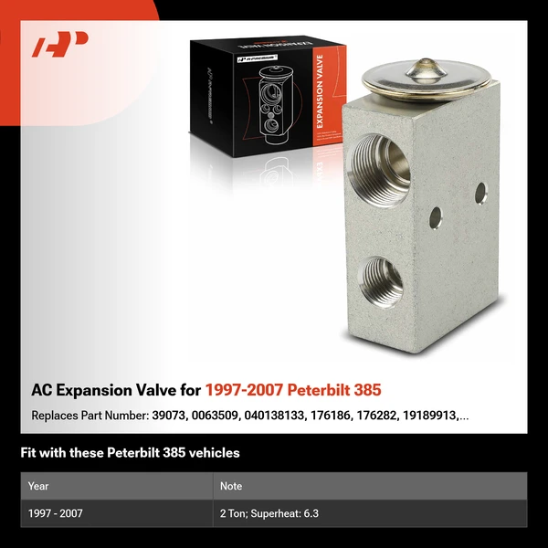 AC Expansion Valve for 1997-2007 Peterbilt 385