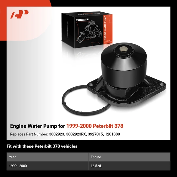 Engine Water Pump for 1999-2000 Peterbilt 378