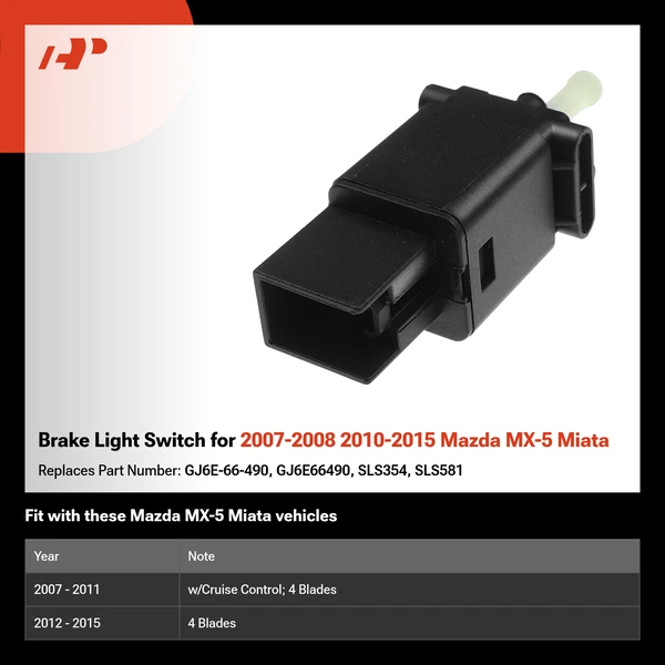 Brake Light Switch for 2007-2008 2010-2015 Mazda MX-5 Miata
