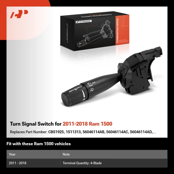 Turn Signal Switch for 2011-2018 Ram 1500