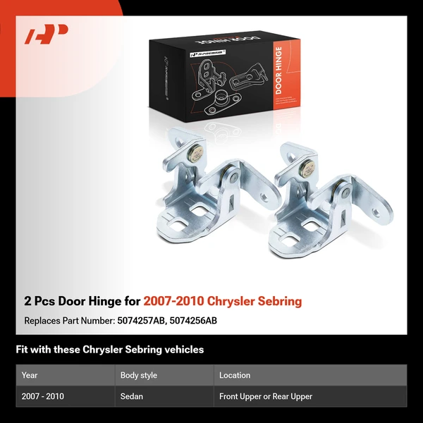 2 Pcs Door Hinge for 2007-2010 Chrysler Sebring