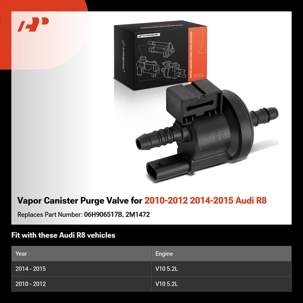 Vapor Canister Purge Valve for 2010-2012 2014-2015 Audi R8