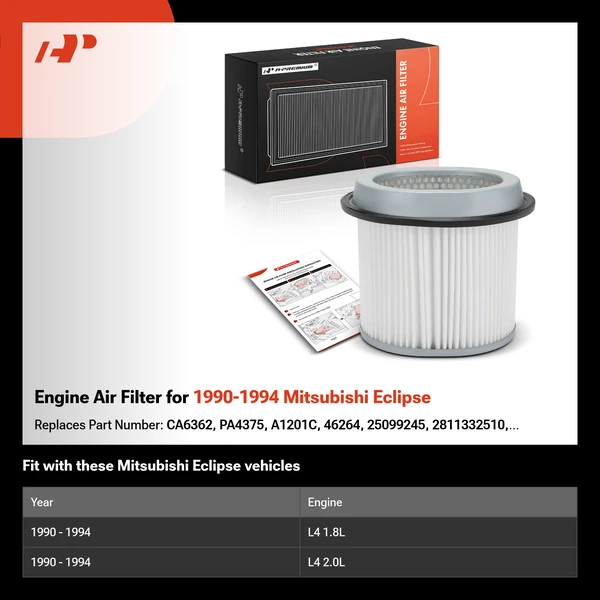 Engine Air Filter for 1990-1994 Mitsubishi Eclipse