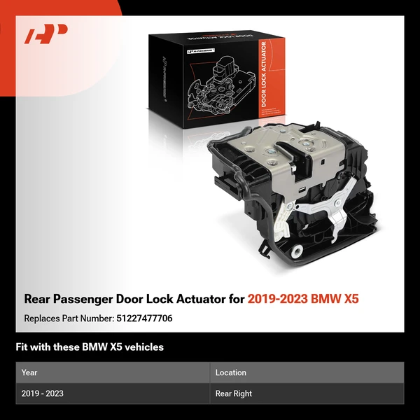 Rear Passenger Door Lock Actuator for 2019-2023 BMW X5