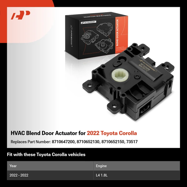HVAC Blend Door Actuator for 2022 Toyota Corolla