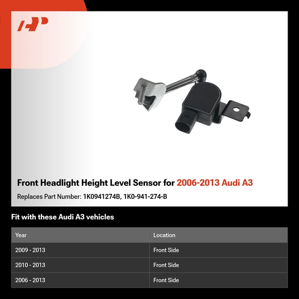 Front Headlight Height Level Sensor for 2006-2013 Audi A3