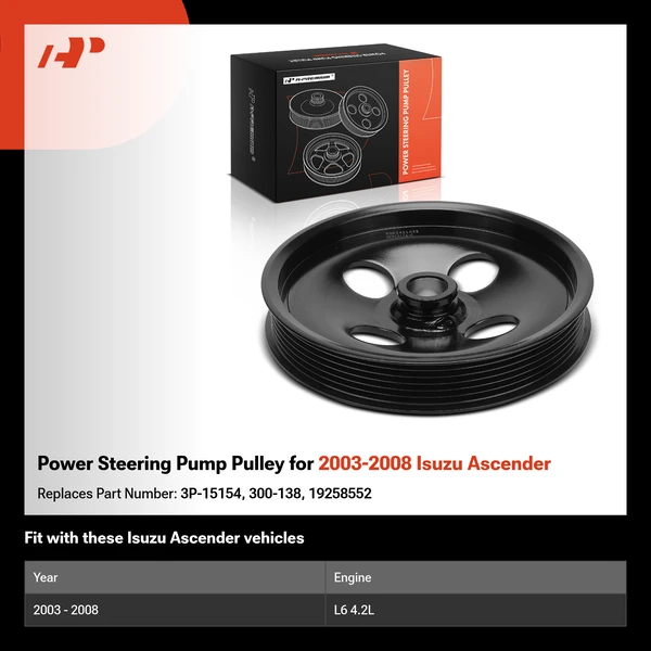 Power Steering Pump Pulley for 2003-2008 Isuzu Ascender