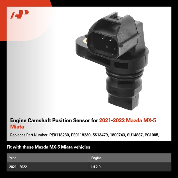Engine Camshaft Position Sensor for 2021-2022 Mazda MX-5 Miata