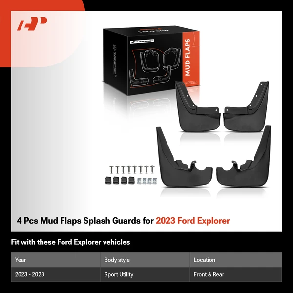 4 Pcs Mud Flaps Splash Guards for 2023 Ford Explorer