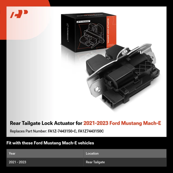 Rear Tailgate Lock Actuator for 2021-2023 Ford Mustang Mach-E