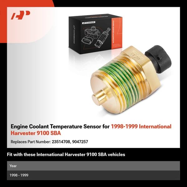 Engine Coolant Temperature Sensor for 1998-1999 International Harvester 9100 SBA