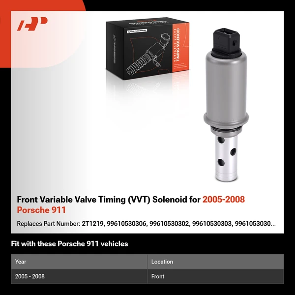 Front Variable Valve Timing (VVT) Solenoid for 2005-2008 Porsche 911