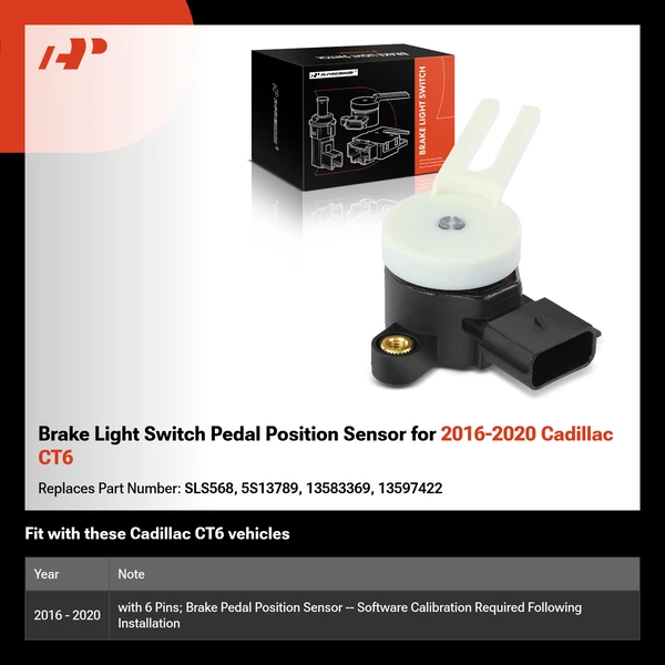 Brake Light Switch Pedal Position Sensor for 2016-2020 Cadillac CT6