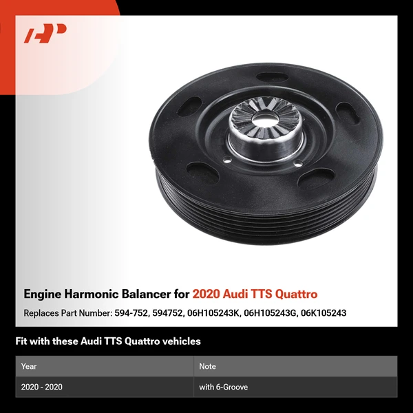 Engine Harmonic Balancer for 2020 Audi TTS Quattro