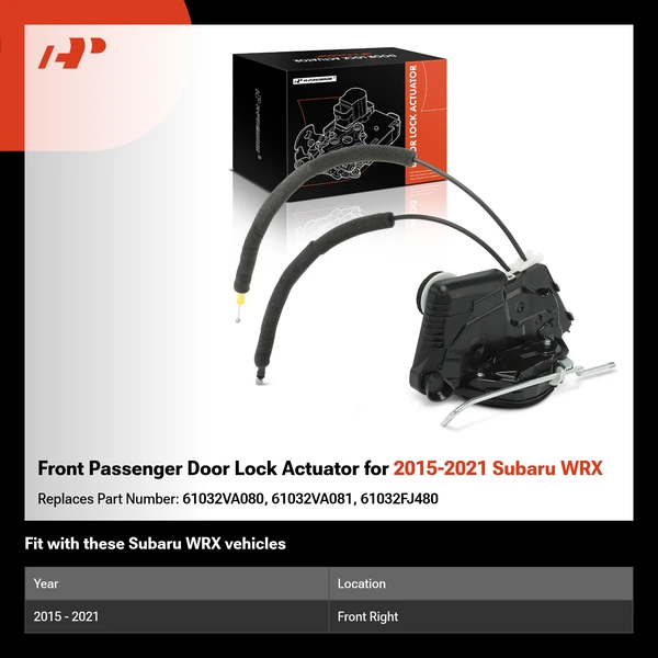 Front Passenger Door Lock Actuator for 2015-2021 Subaru WRX