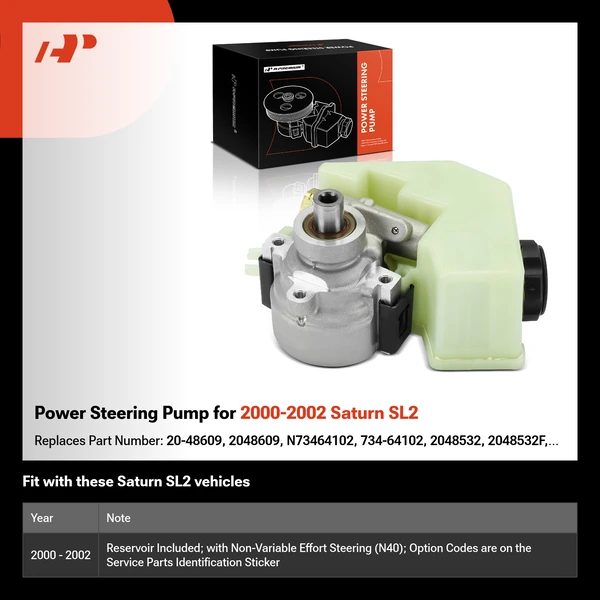 Power Steering Pump for 2000-2002 Saturn SL2