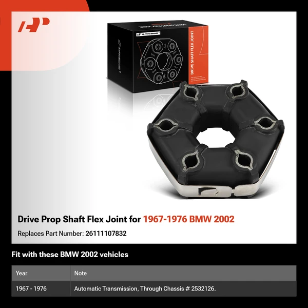 Drive Prop Shaft Flex Joint for 1967-1976 BMW 2002