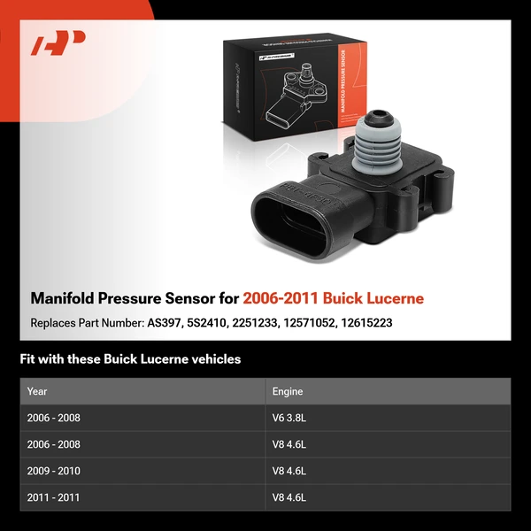Manifold Pressure Sensor for 2006-2011 Buick Lucerne