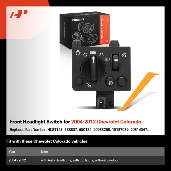 Front Headlight Switch for 2004-2012 Chevrolet Colorado