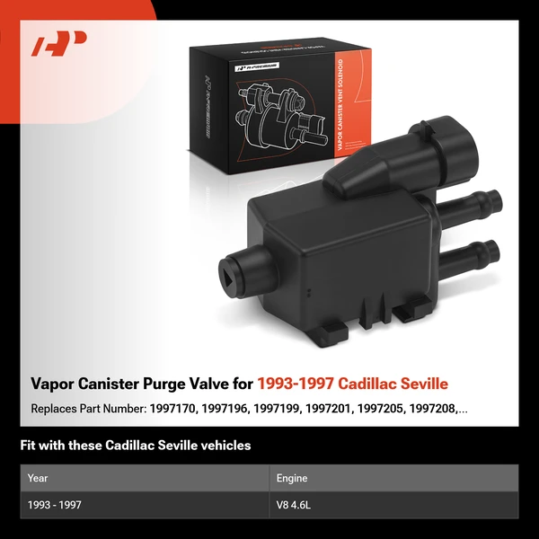 Vapor Canister Purge Valve for 1993-1997 Cadillac Seville