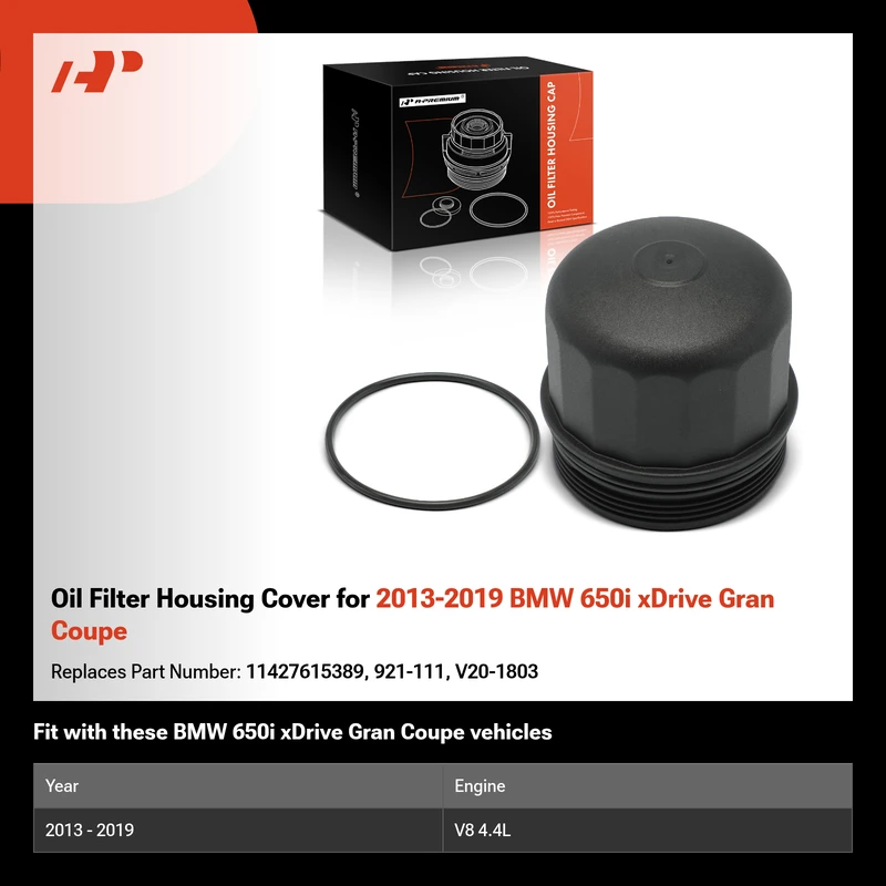 Oil Filter Housing Cover for 2013-2019 BMW 650i xDrive Gran Coupe
